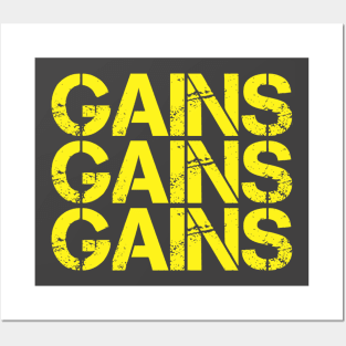 Gains x 3 Posters and Art